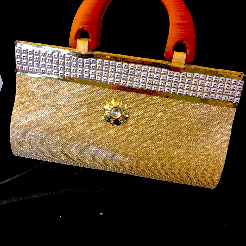 Saffron dress purse with handle